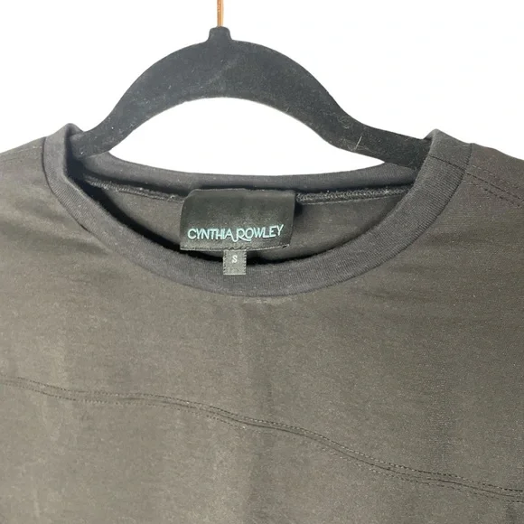 Cynthia Rowley Sequin Striped Sleeve Sports Jersey Top Small - Picture 4 of 4